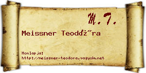 Meissner Teodóra névjegykártya